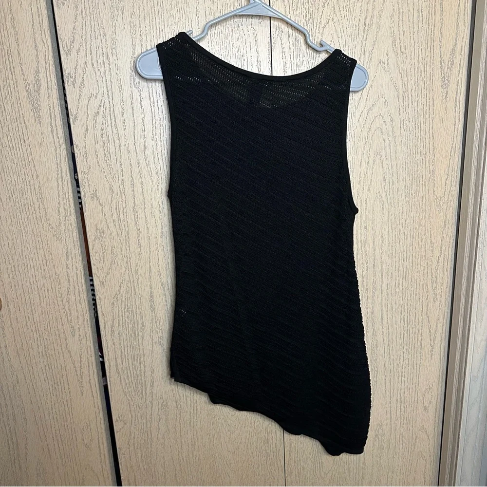 White House Black Market Black Asymmetrical Swimsuit Cover XL - Picture 6 of 6